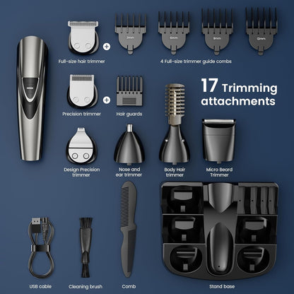 17-Pc Set Hair Clippers Kit