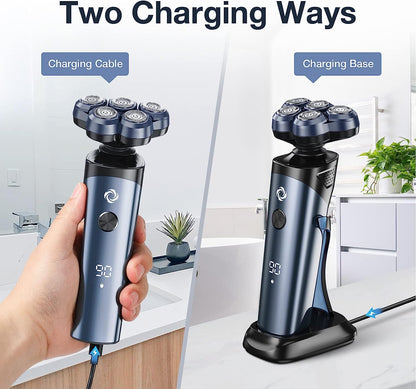 5D Portable Magnetic Shaver with Charging Stand