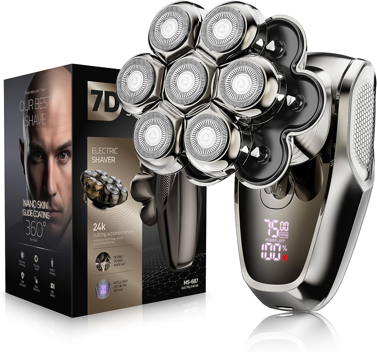 7D Head Shaver MS-687 – Shpavver